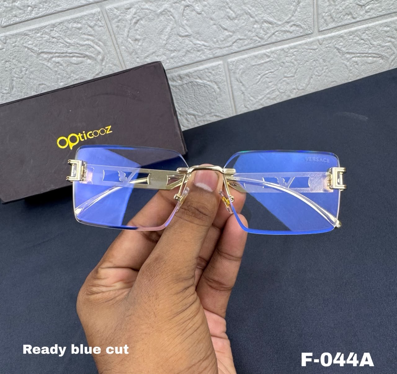 F-044A Premium Rimless Blue Cut Eyeglass_img_2