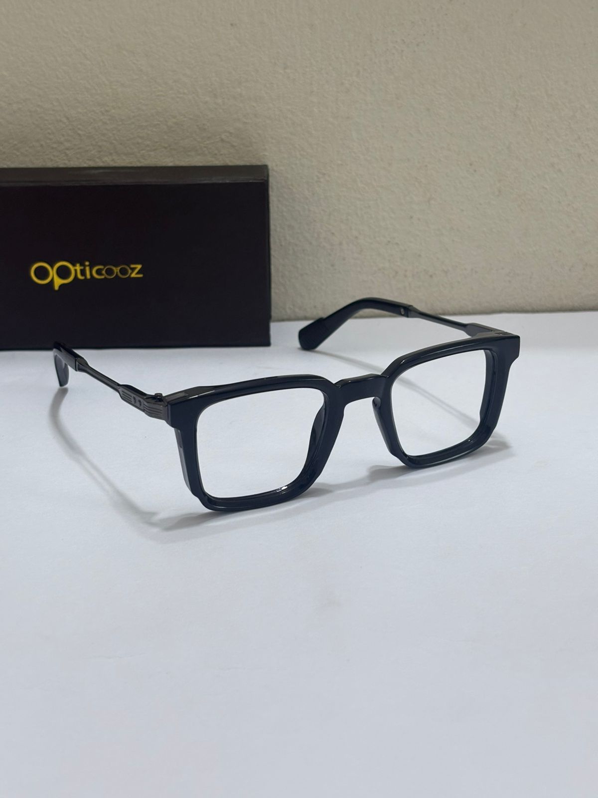 112 Modern Square Blue Cut Eyeglass