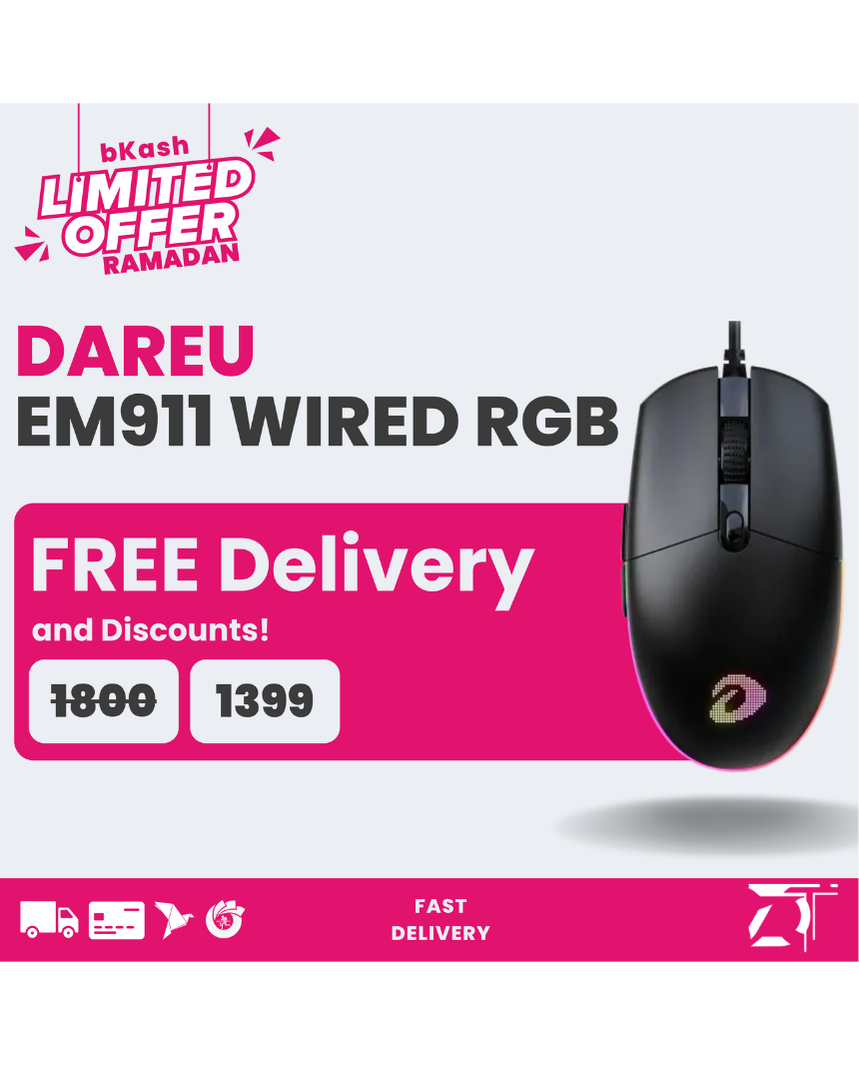 Dareu EM911 | RGB 60g Gaming Mouse