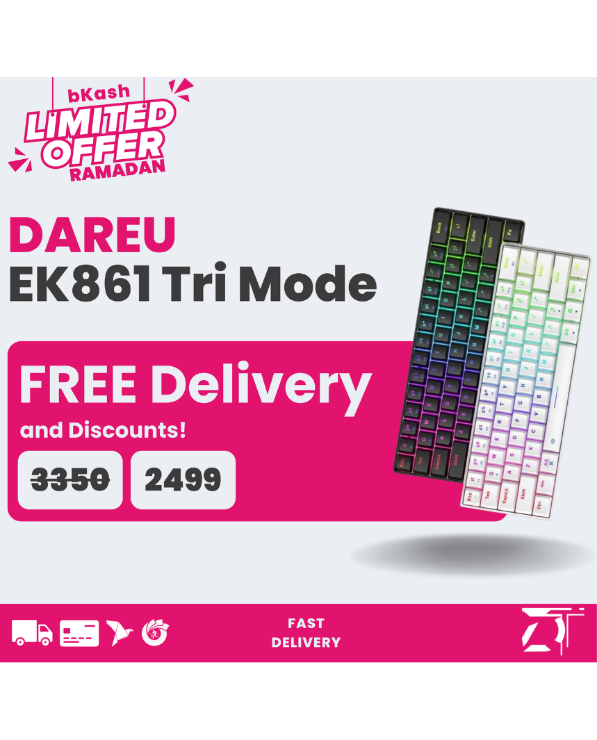 DAREU EK861 TRINITY GTR Tri Mode Hotswap Mechanical Keyboard