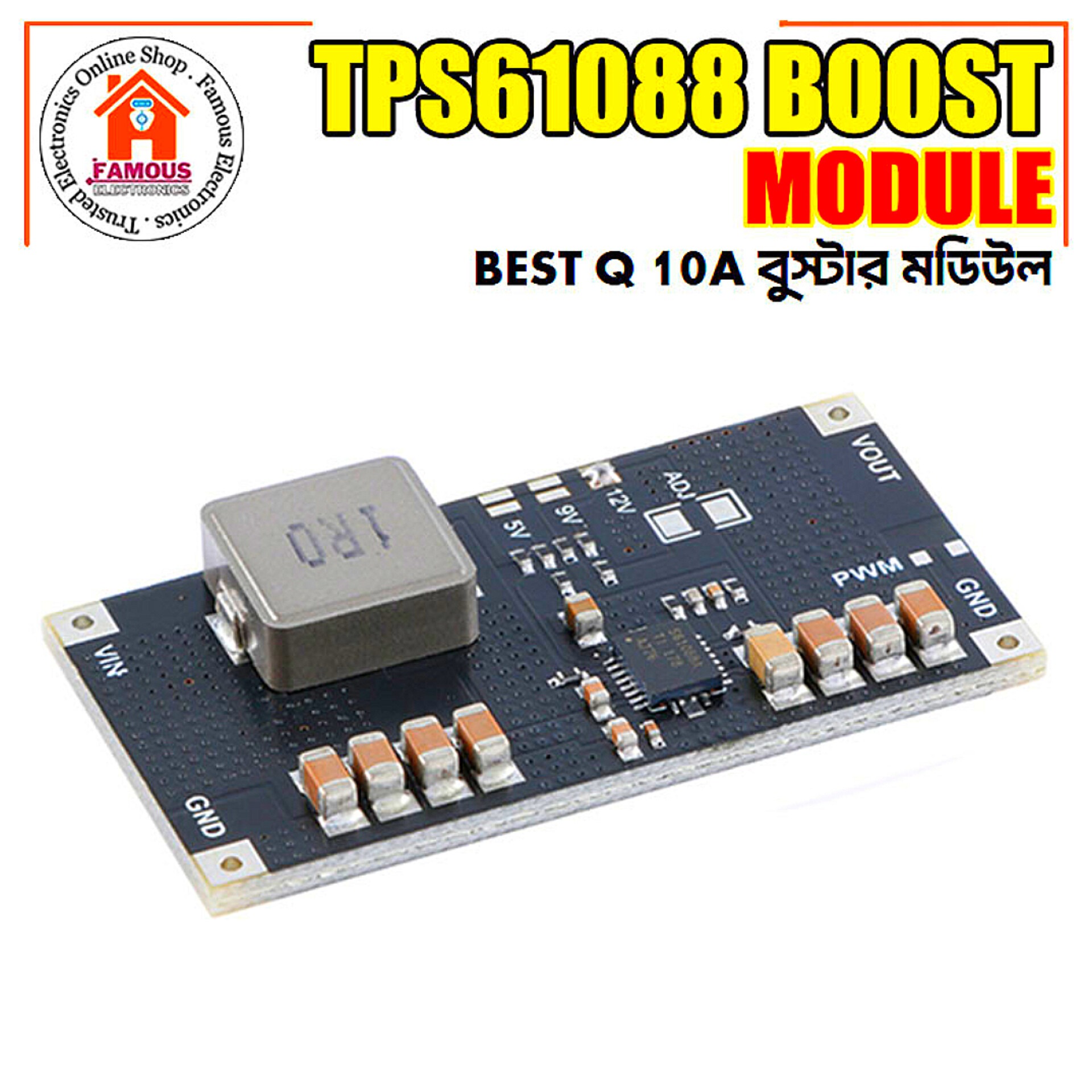 TPS61088 High-Power Best Q Boost Module 5V/9V/12V 10A_img_4