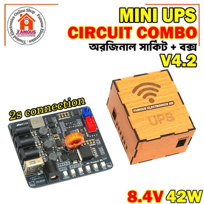 Mini UPS Circuit V4.2 Board 42W 2S 8.4V And Mini UPS Box Combo Package_img_0