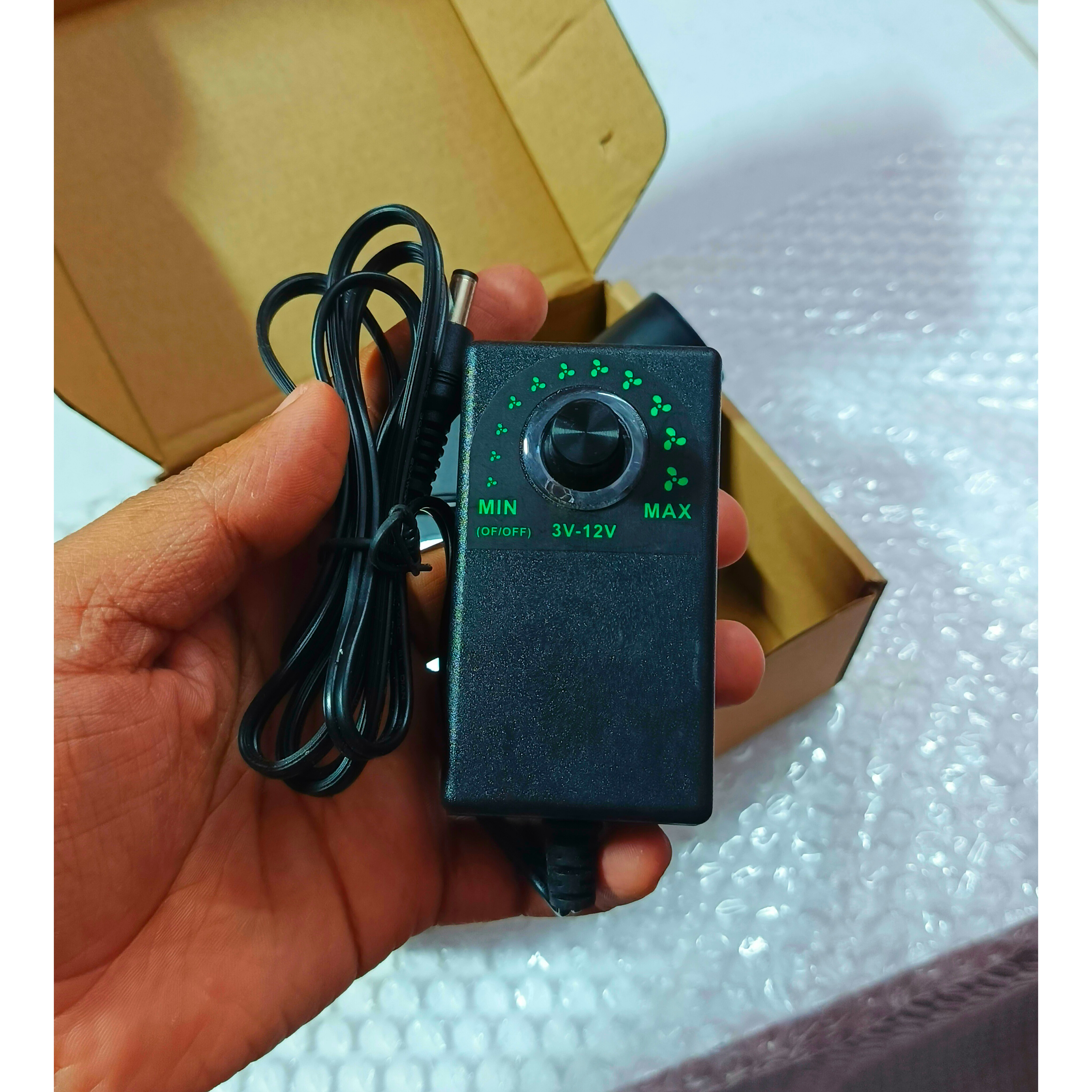 Adjustable Speed Large Air Volume Blower with Power Controller 110V -220V Turbo Blower Fan DC 12V For Waste Oil Stove Firewood_img_6