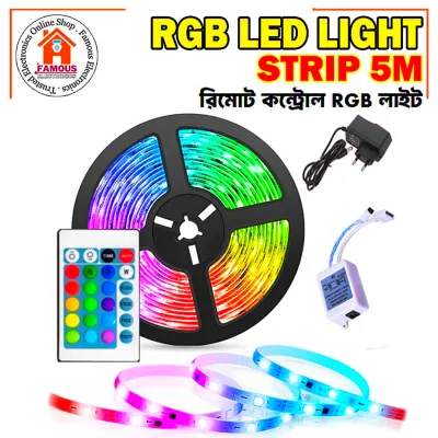 RGB Led Strip Light 2835 ( 16 Feet long) 5 meter 3 colour strip 300 Leds waterproof DC12V 60Leds/M Flexible Lighting Ribbon Tape Lamp RGB Strip_img_0