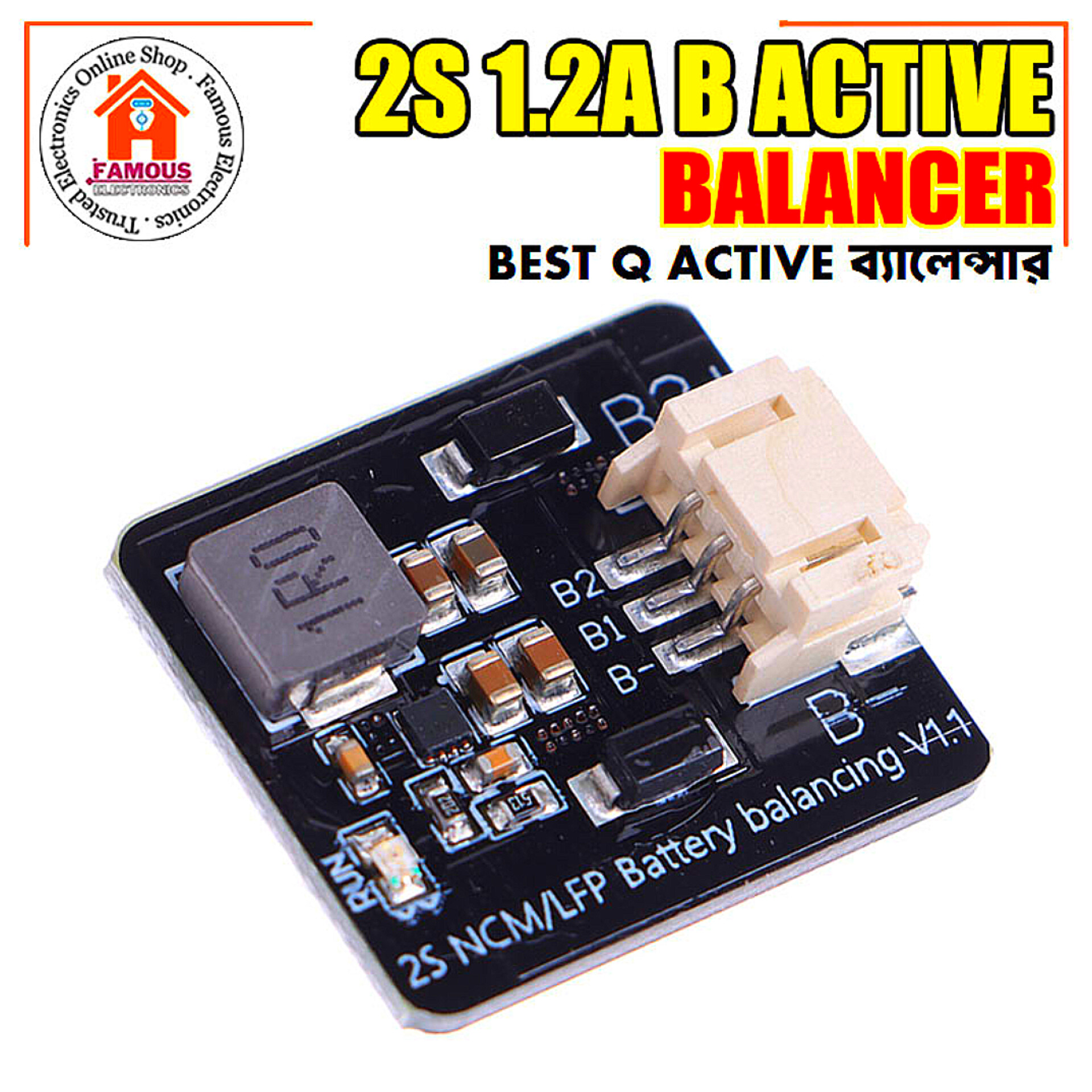 2S 1.2A Lithium Battery Active Equalizer Module