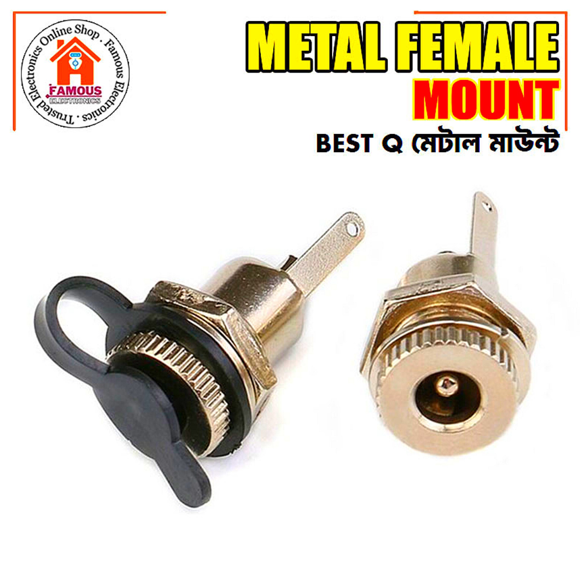 DC-099 Metal Female Panel Mount DC Power Jack Socket_img_2