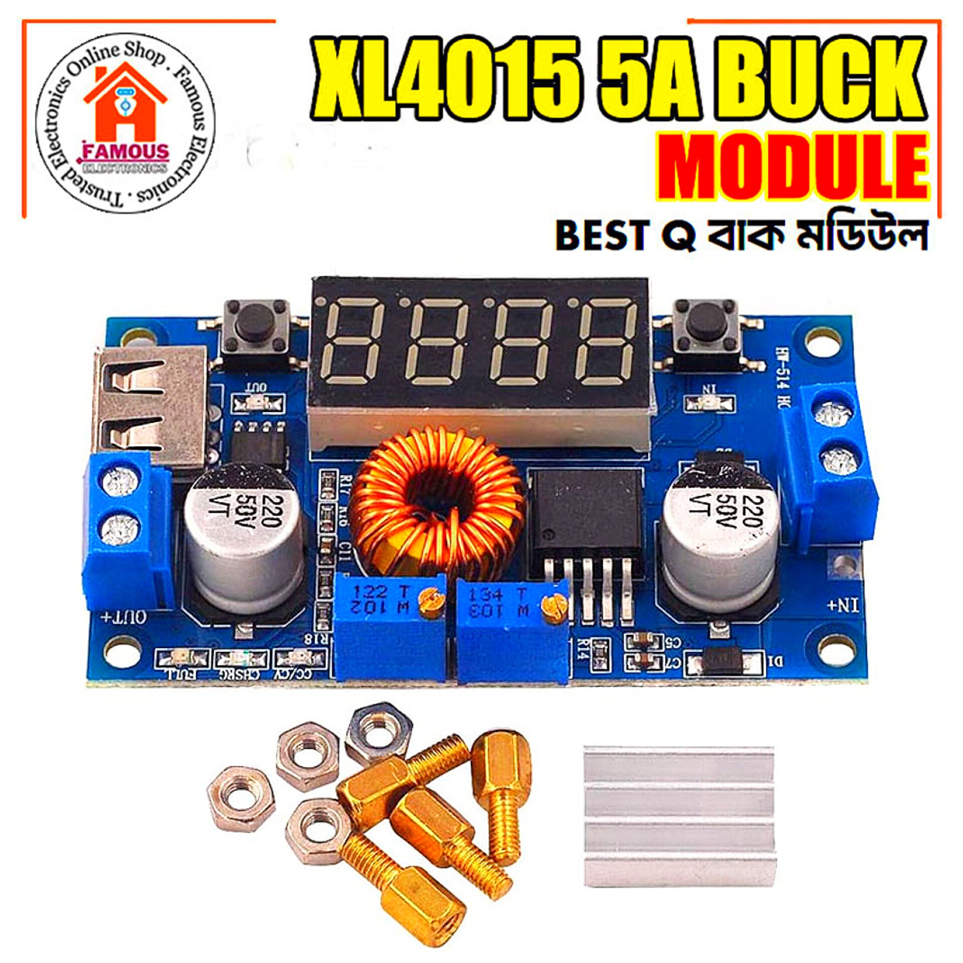 HW-514 (XL4015) 75W 5A DC-DC USB Buck Module_img_1