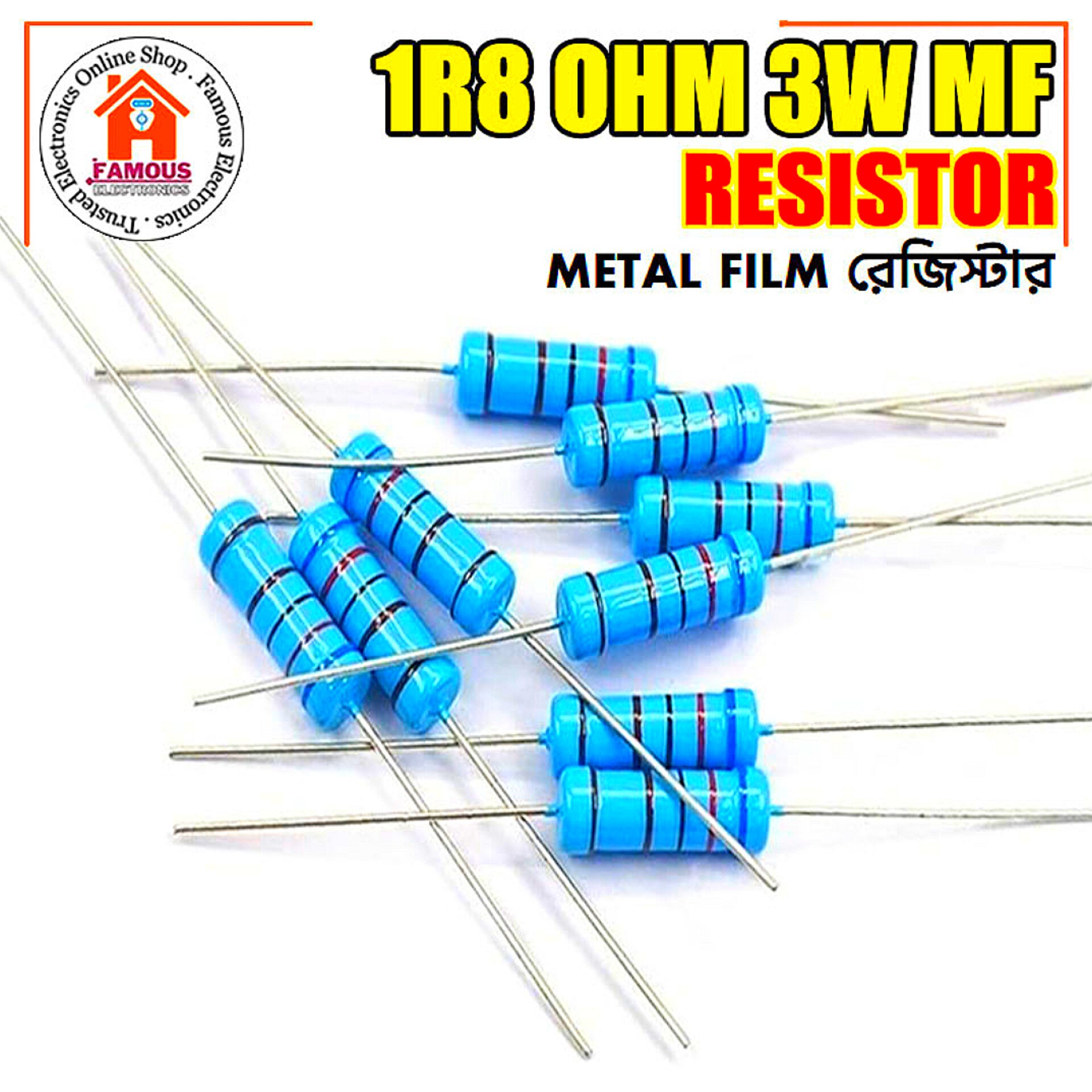3W 1.8Ohm Metal Film Resistor 1PCS