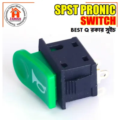 Pronic SPST On/Off Heavy Duty Locked White Marine Rocker Switches 10A/120V 5A/250V Power Switches_img_1