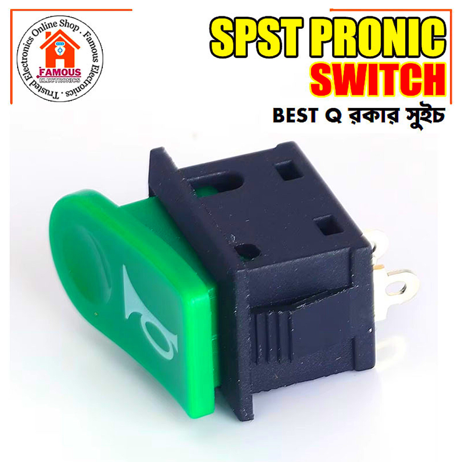 Pronic SPST On/Off Heavy Duty Locked White Marine Rocker Switches 10A/120V 5A/250V Power Switches_img_1