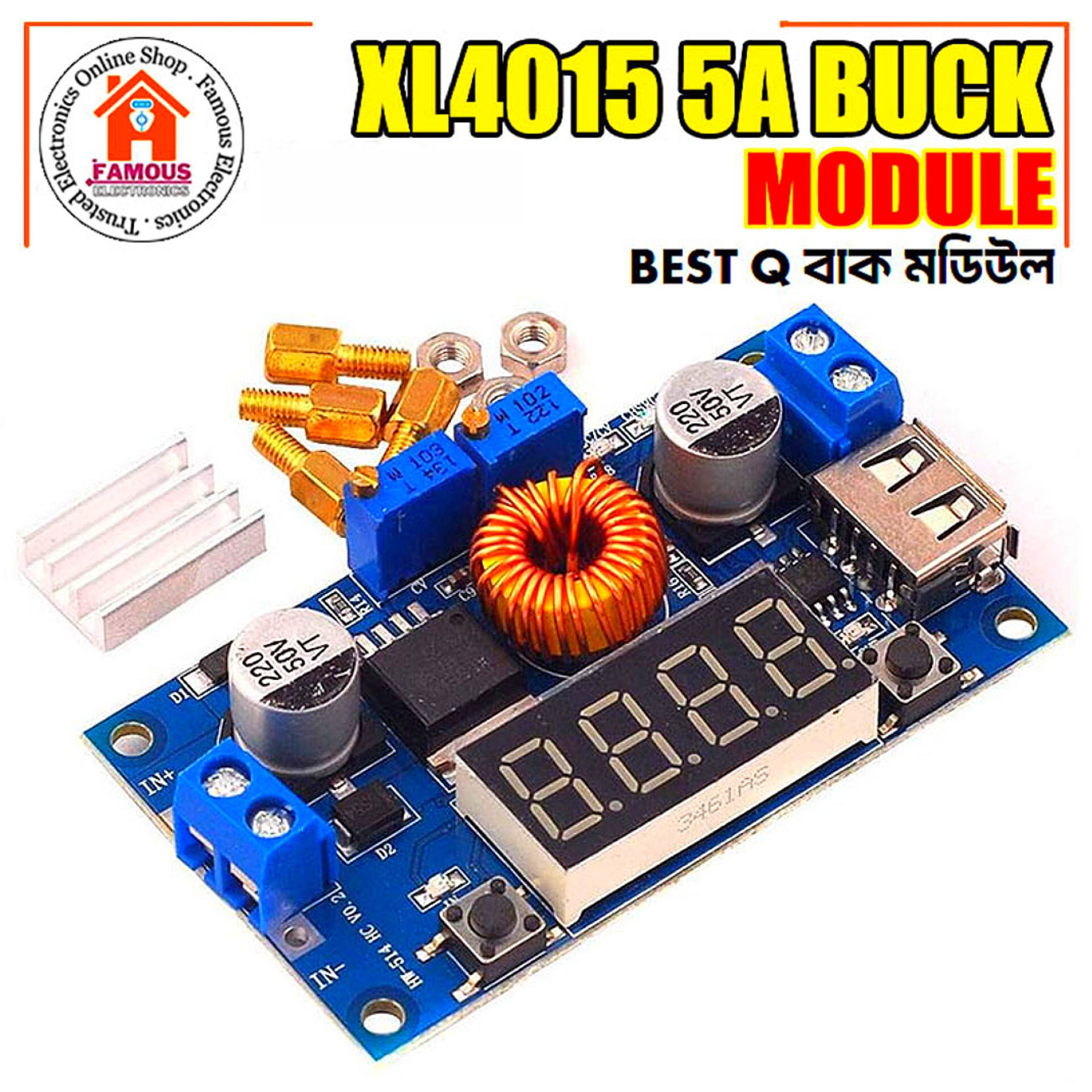 HW-514 (XL4015) 75W 5A DC-DC USB Buck Module