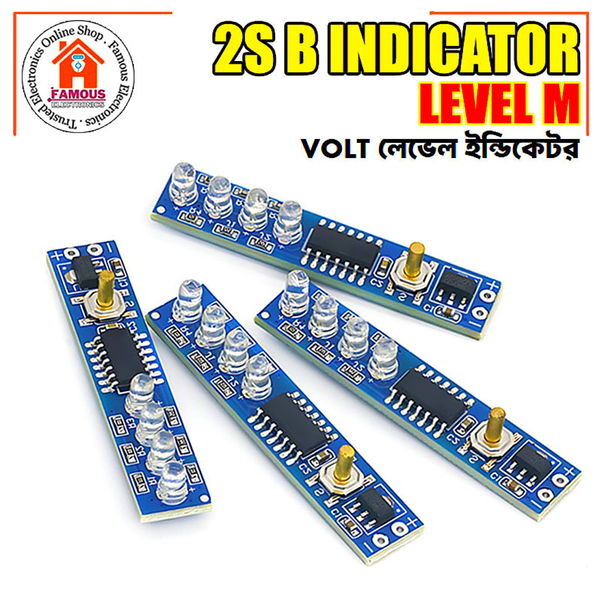 2S Li-Ion Battery Level Indicator