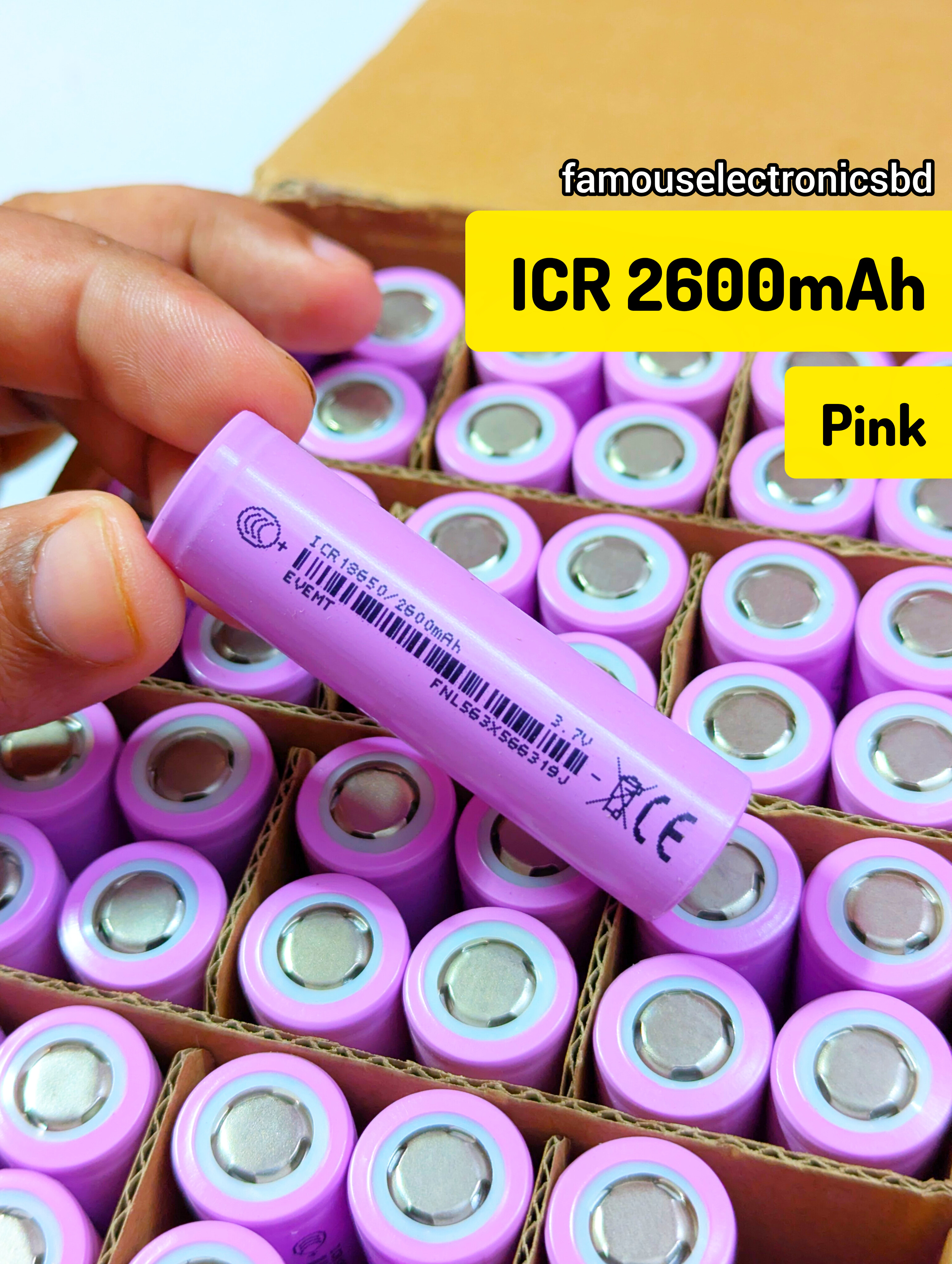 INR18650 2600mAh Band New 3.7V Rechargeable Lithium-Ion Battery