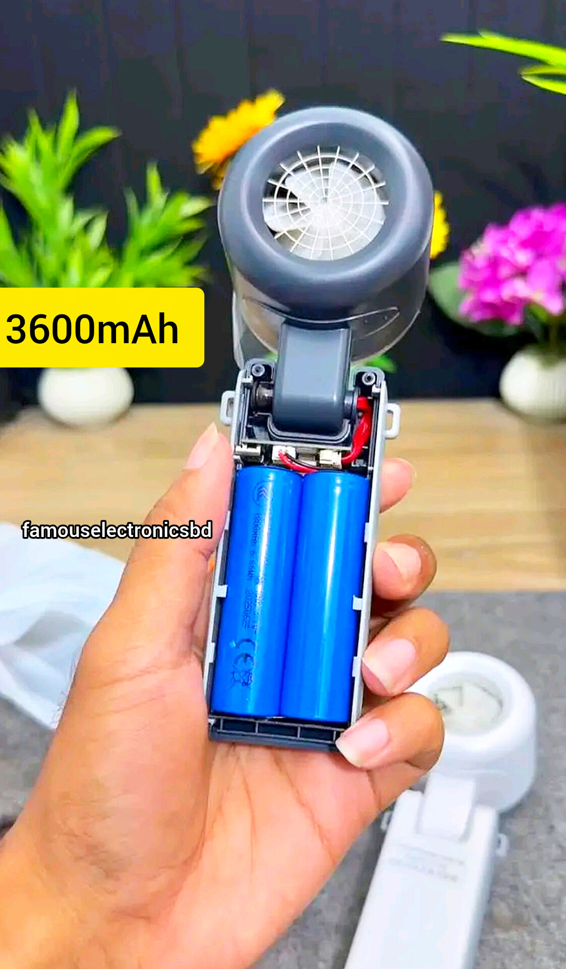 Turbo Fan 5 Speed Portable Mini Fan Rechargeable Handheld Cooling Fan for Travel_img_4