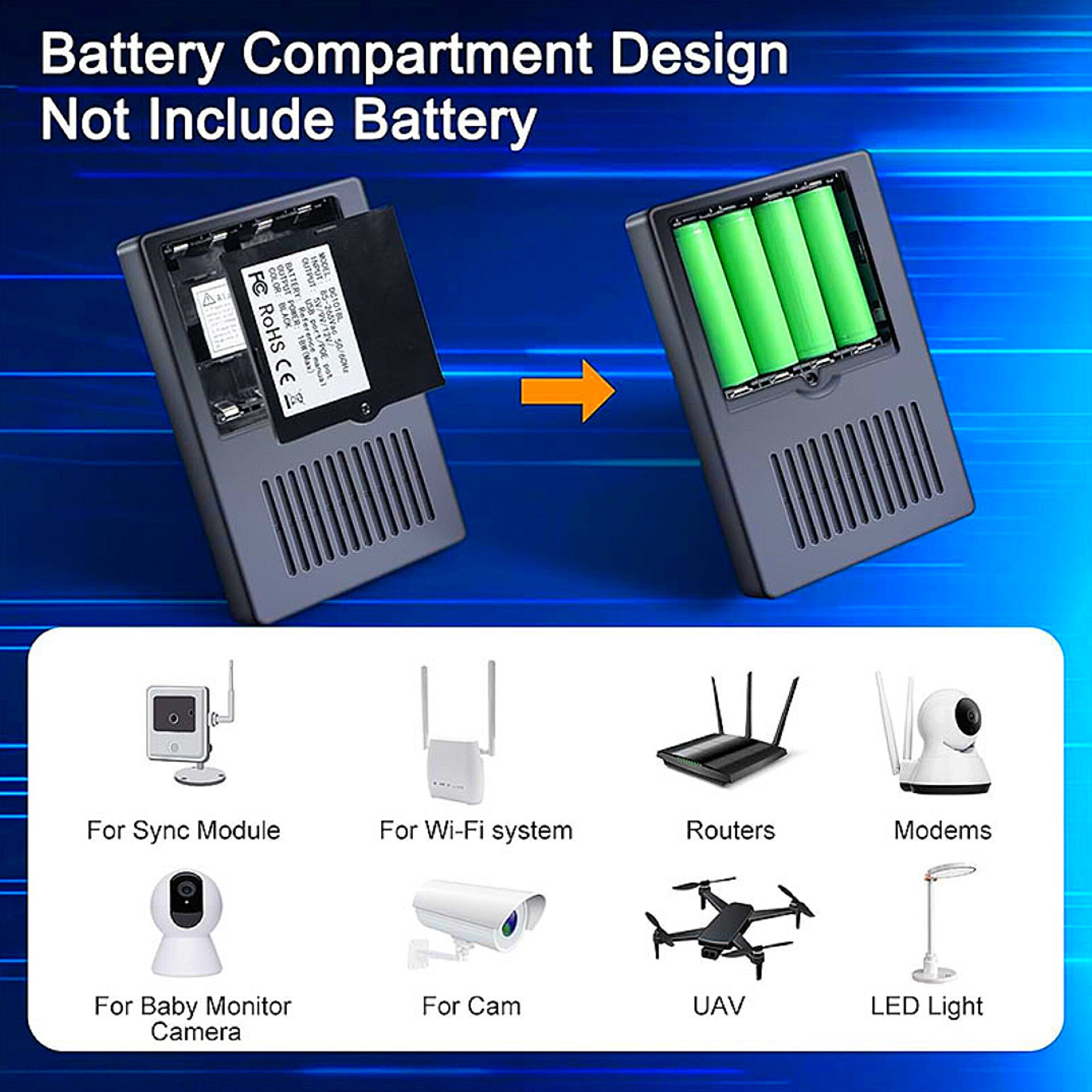 Portable Mini UPS Backup Power Supply 5V 9V 12V for WiFi Router CCTV Camera (Battery Not Included)_img_6
