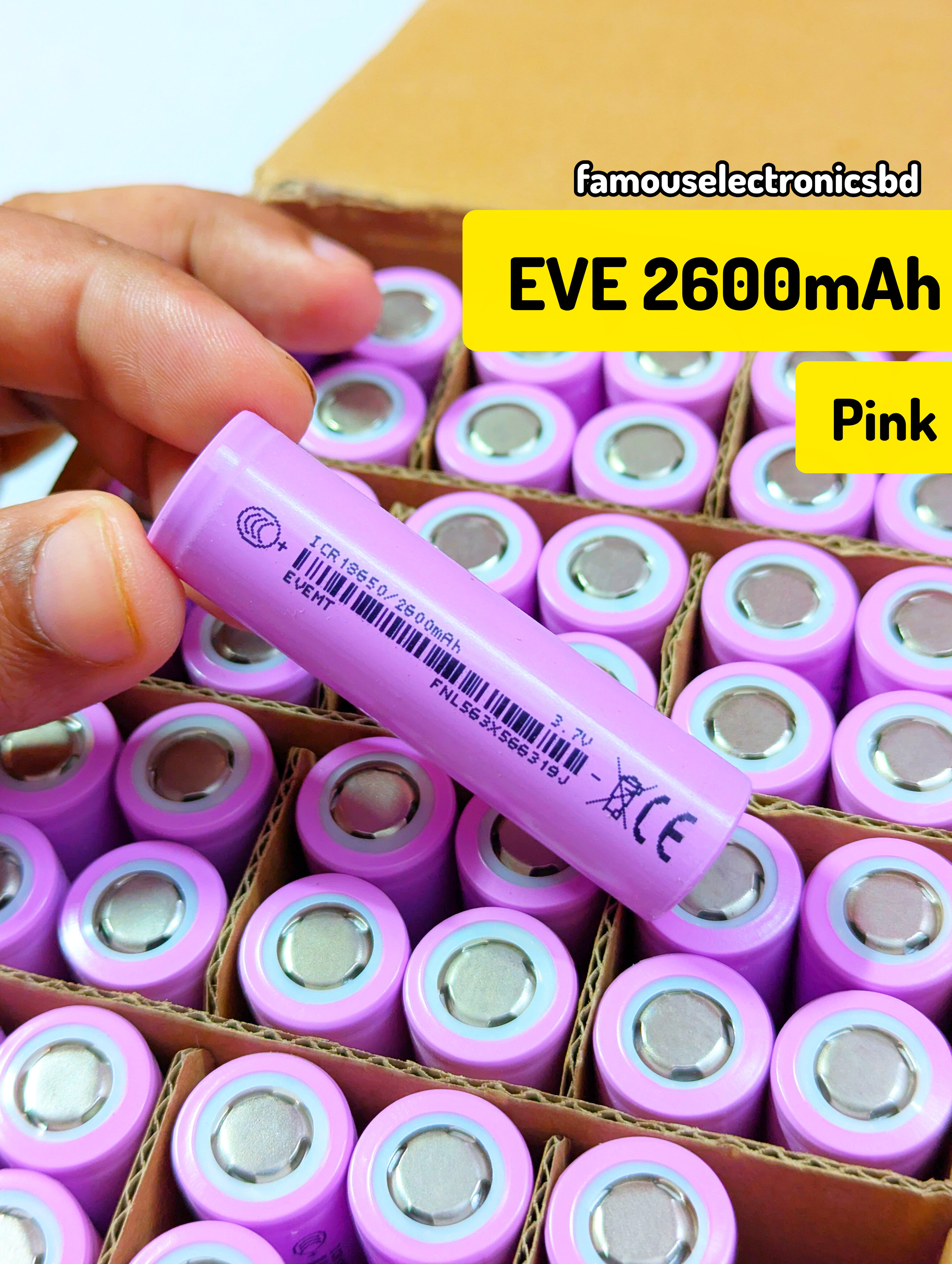 EVE18650 2600mAh Band New 3.7V Rechargeable Lithium-Ion Battery