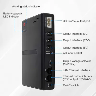 Portable Mini UPS Backup Power Supply 5V 9V 12V for WiFi Router CCTV Camera (Battery Not Included)_img_3