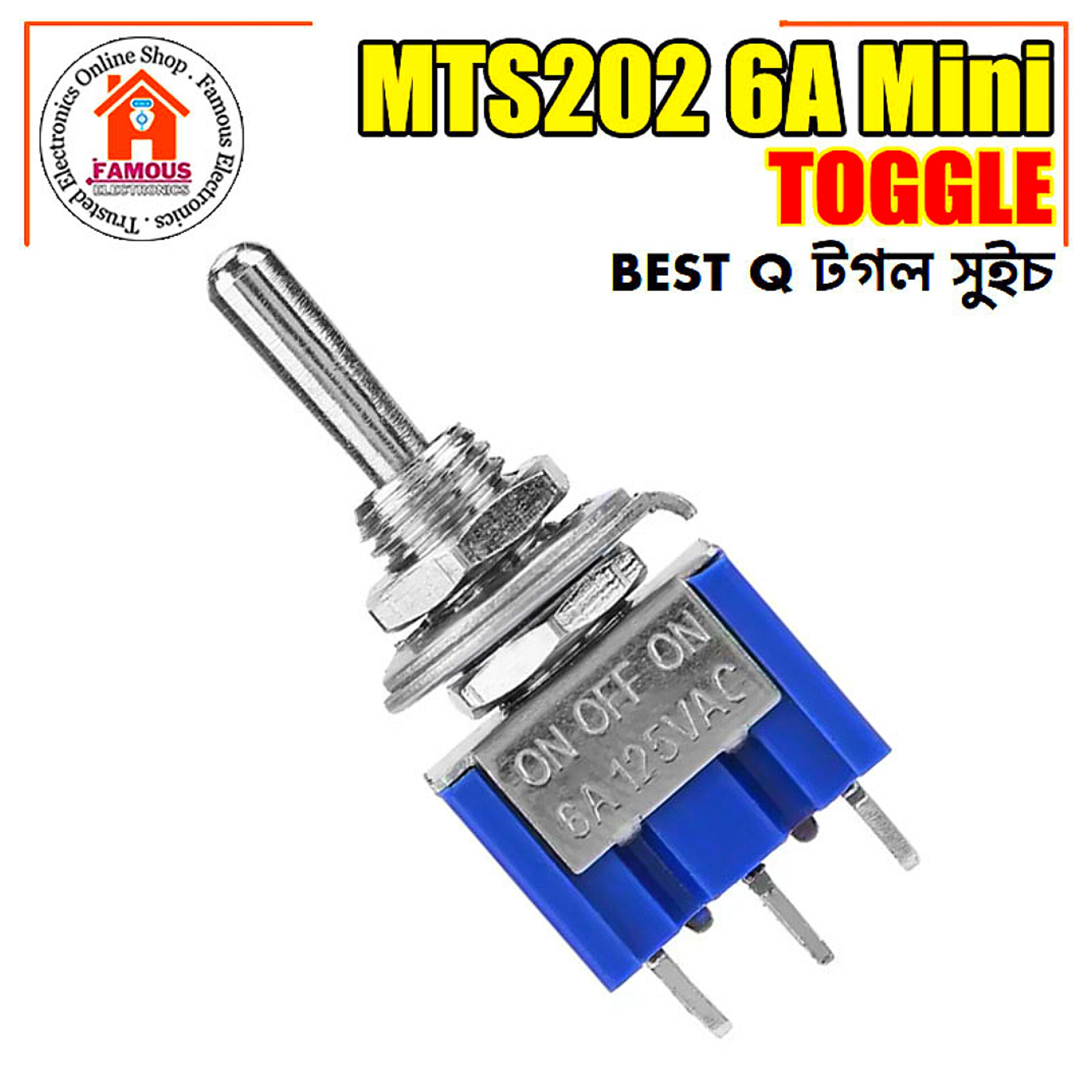 MTS-202 Miniature Toggle Switch 3Pin