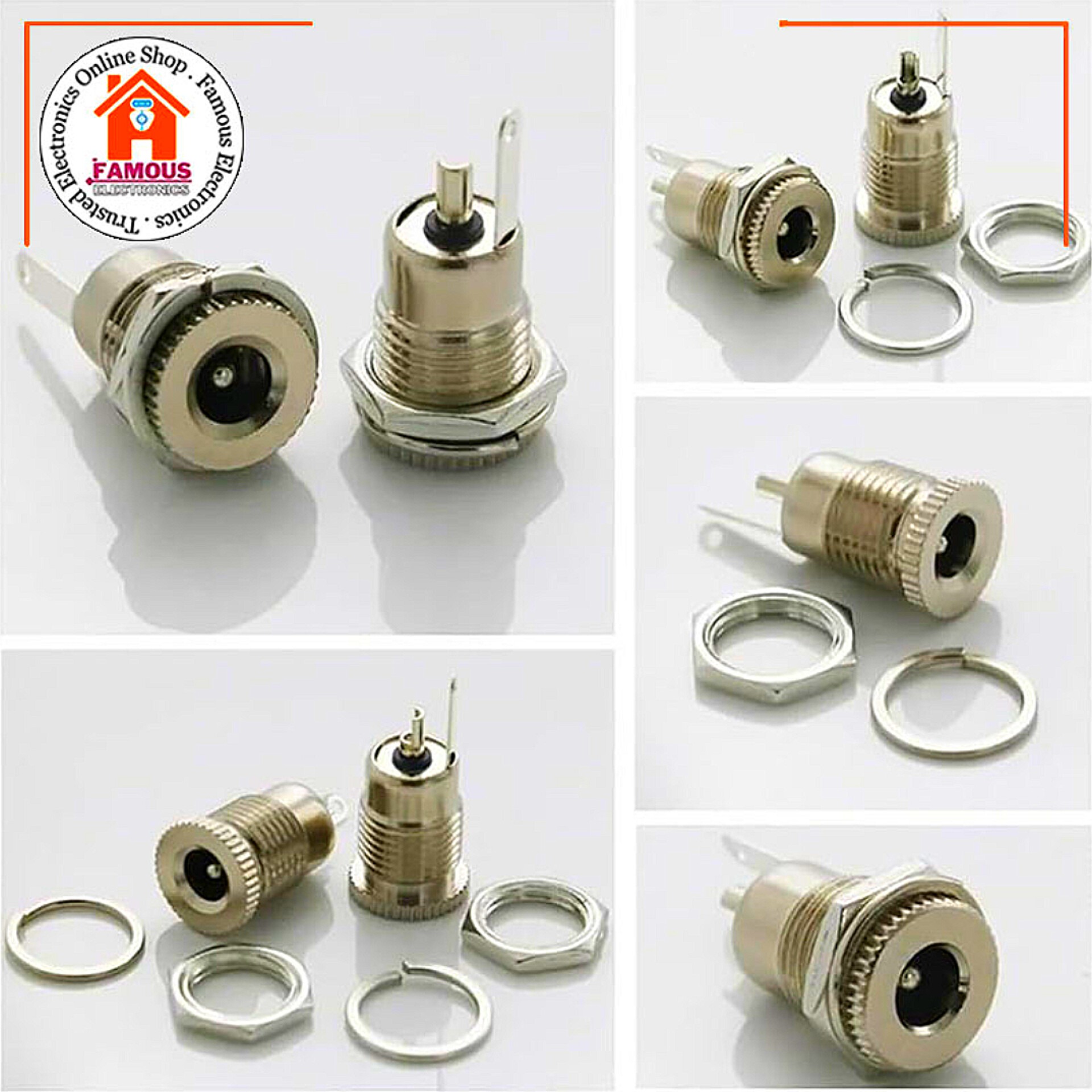 DC-099 Metal Female Panel Mount DC Power Jack Socket_img_4