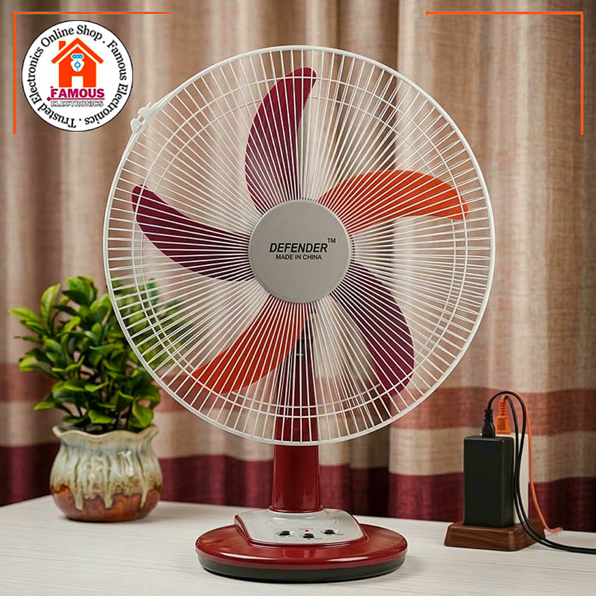 Defender 16-Inch 12V DC Solar Table Fan_img_1