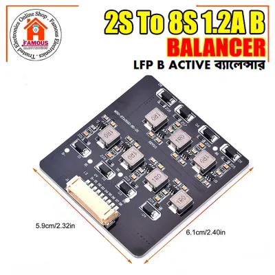 2S To 8S 1.2A Active Balancer Board LiFePO4 LTO Lithium Battery Equalizer Module_img_2