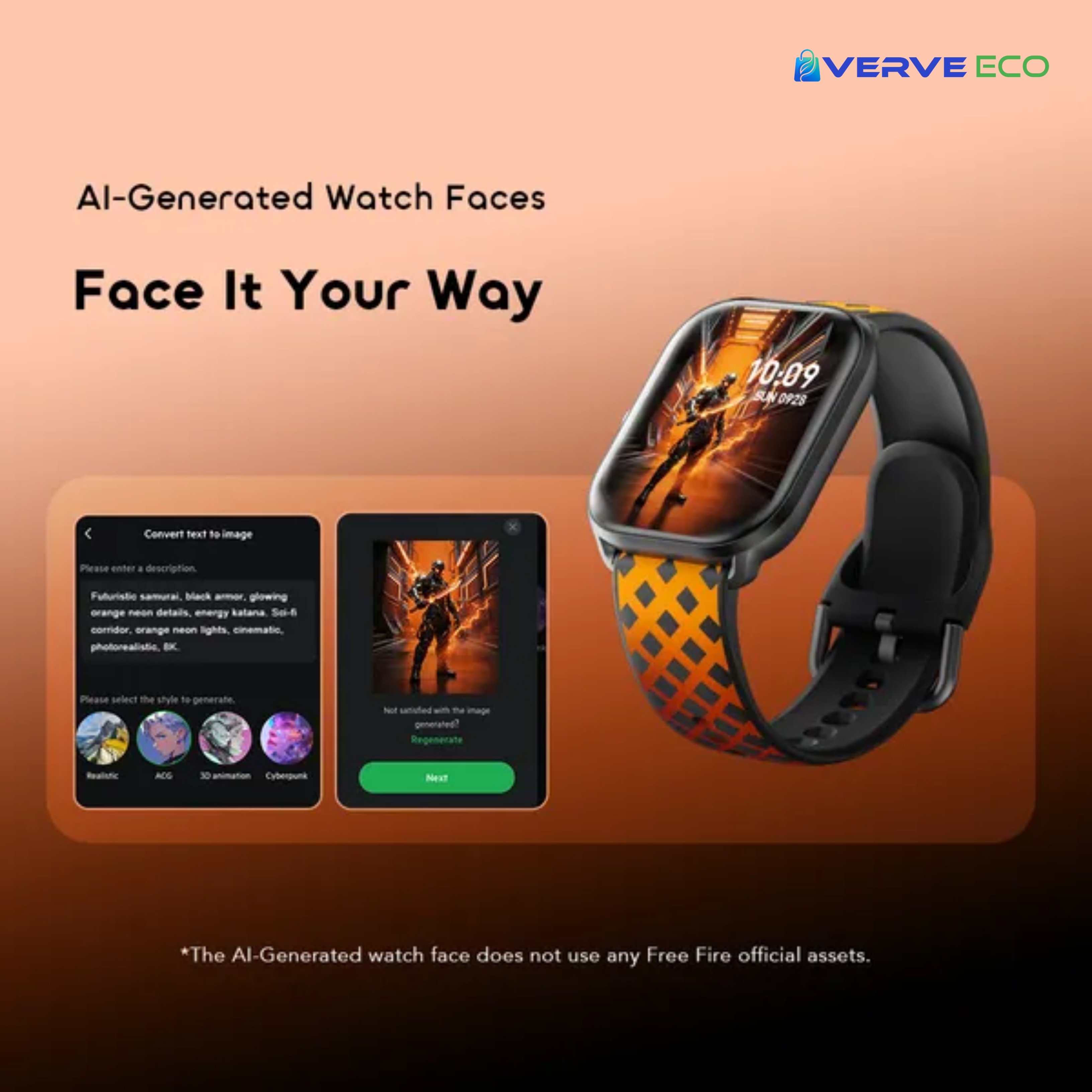 oraimo Watch 6 HAYATO X Free Fire 2.01" HD Screen Smart Watch_img_9