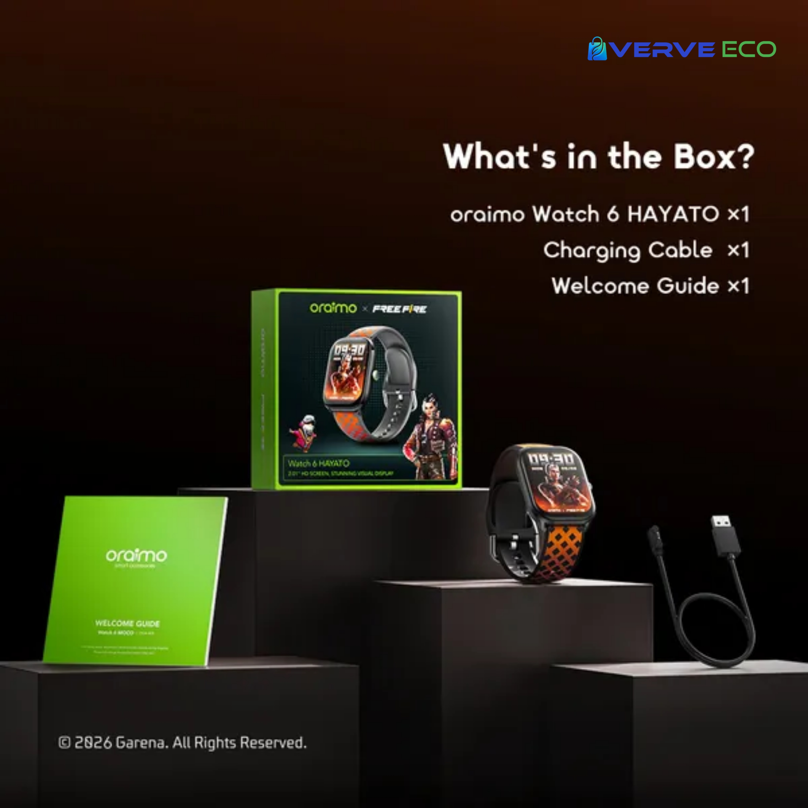 oraimo Watch 6 HAYATO X Free Fire 2.01" HD Screen Smart Watch_img_10