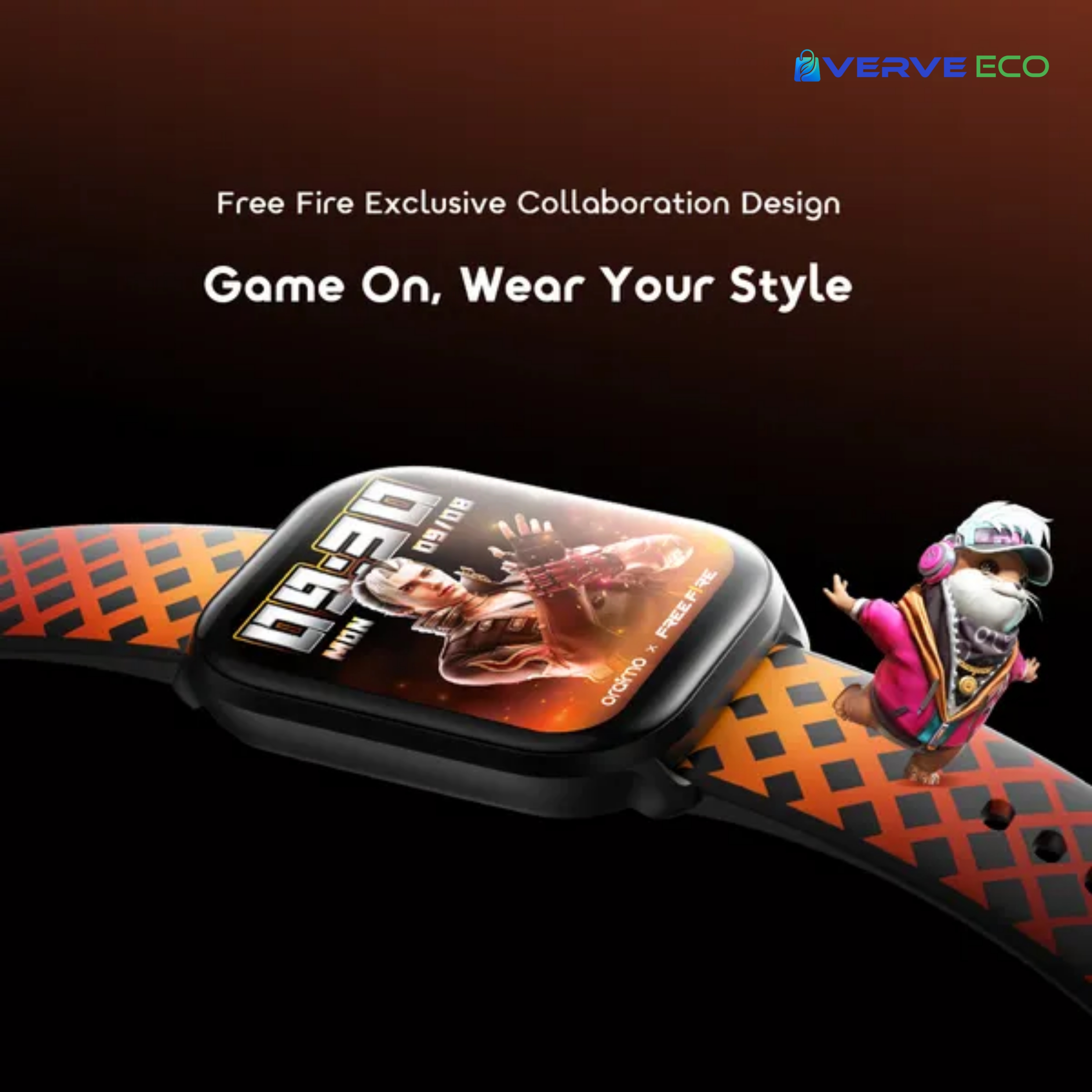 oraimo Watch 6 HAYATO X Free Fire 2.01" HD Screen Smart Watch_img_5