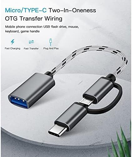2 in 1 USB 3.0 OTG Adapter Cable Type-C Micro USB to USB 3.0 Interface Charging Cable Line for Cellphone Converter