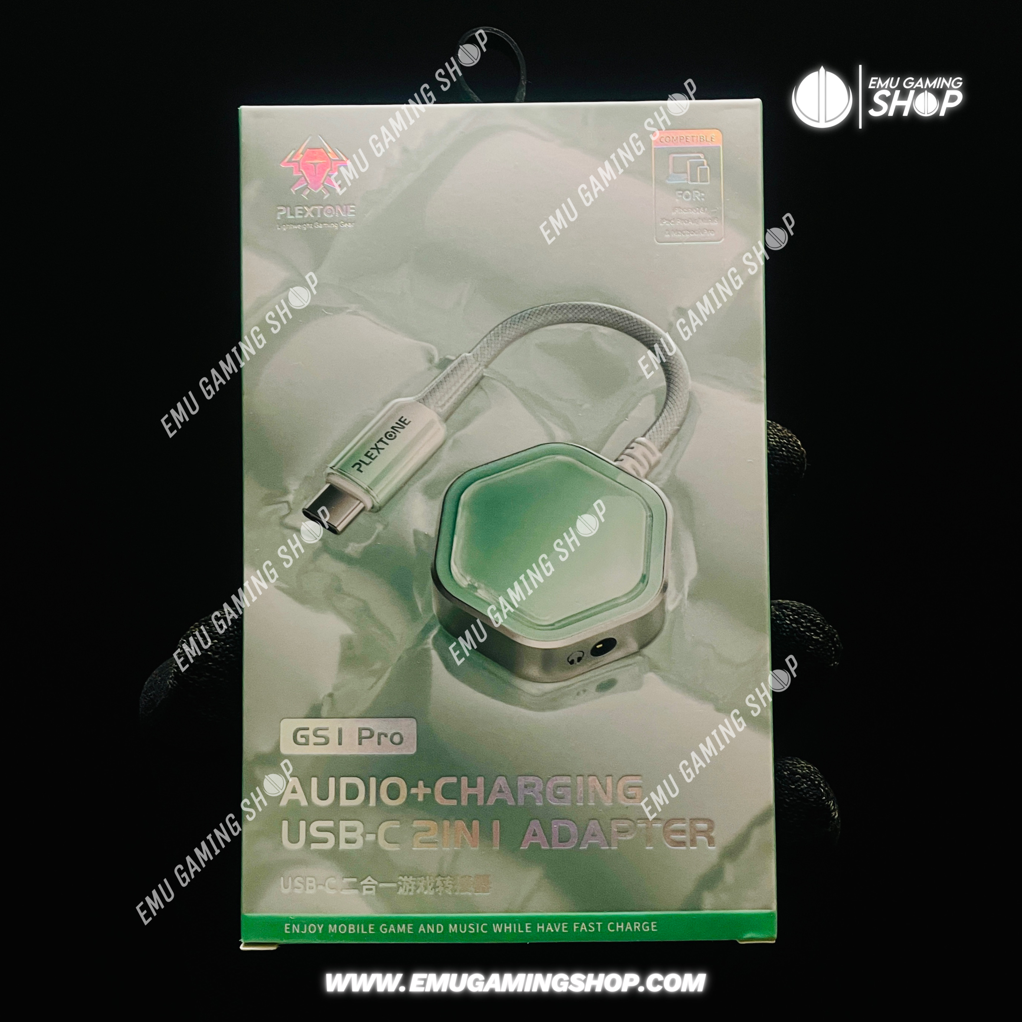 Plextone GS1 Pro 2in1 60w Gaming Type-C To Type-C And 3.5mm Converter_img_1