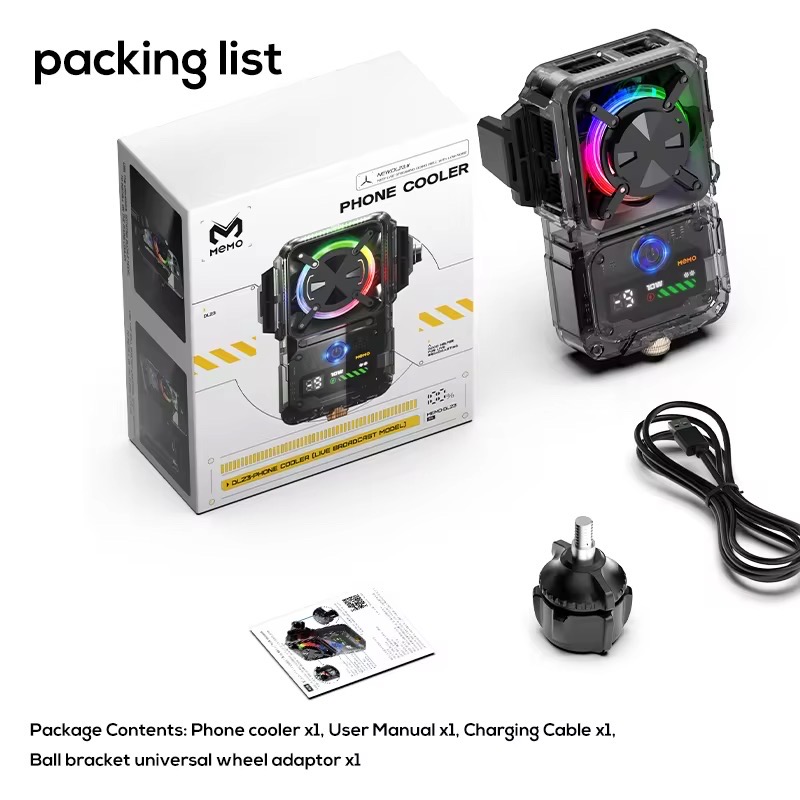 Memo DL23 15w Ai Rechargeable Mobile Phone Cooler Fan_img_9