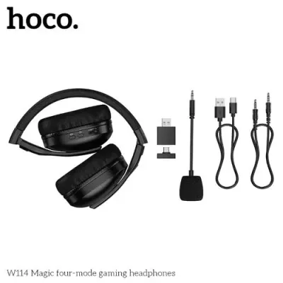 Hoco W114 Foldable Wireless, 3.5mm, Type-C And USB-C Gaming Headset_img_1