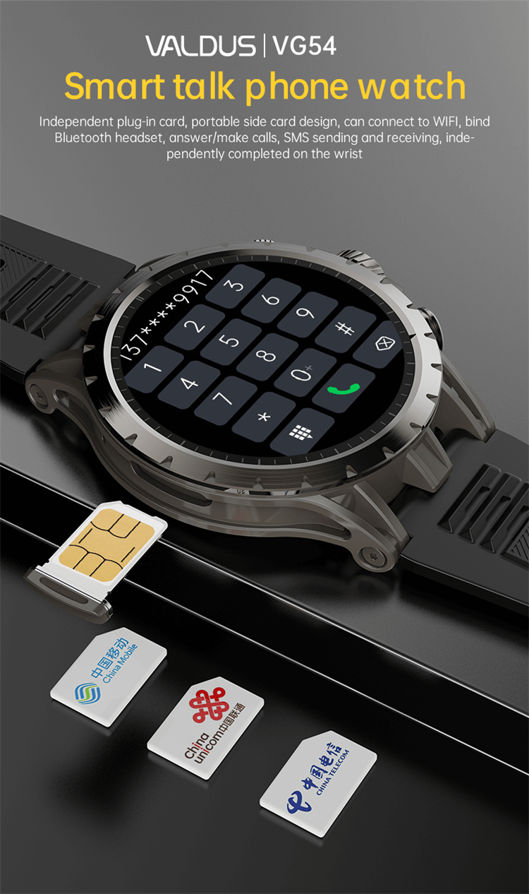 Valdus VG54 Pro 4G Android Smart Watch with AMOLED Display_img_1