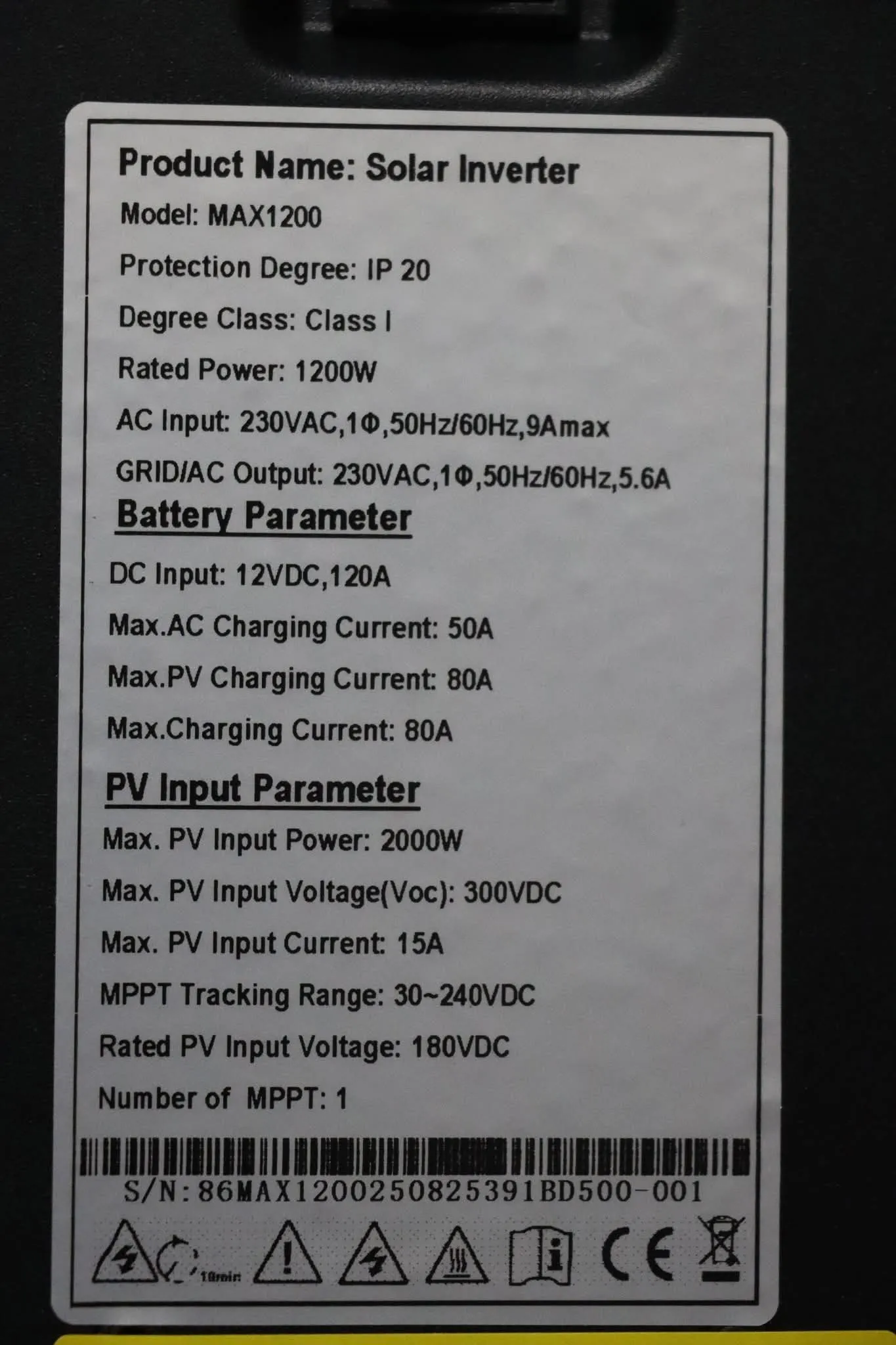 DJDC 1200W Hybrid Solar Inverter (MAX1200) | Pure Sine Wave MPPT Power_img_4