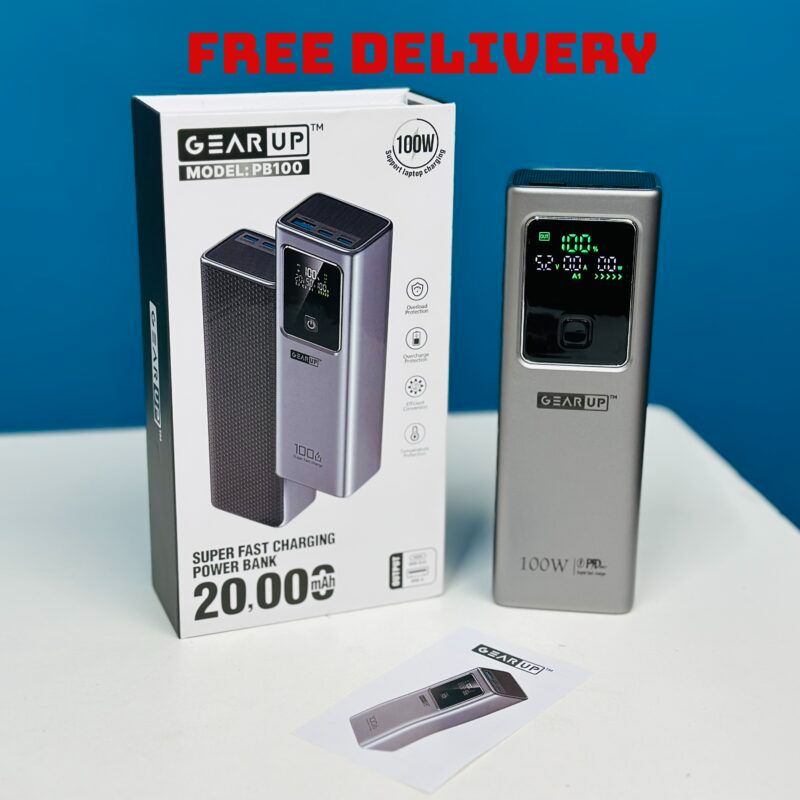 100W Super Fast Power Bank 20,000mAh - GearUP PB100