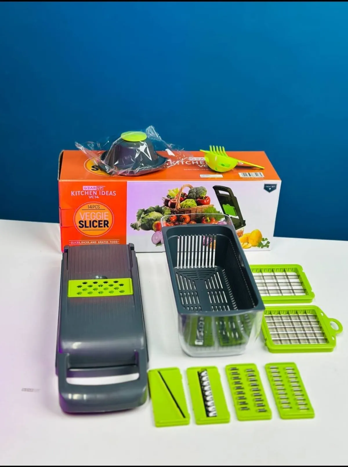 GearUP VC14 Premium 14-in-1 Vegetable and Fruits Multifuction Cutting Slicer Kitchen Tools - Image 1