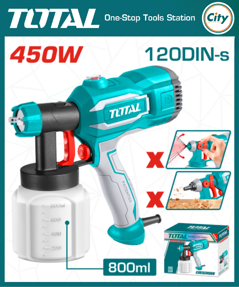 ৪৫০ ওয়াট 850ml ইলেকট্রিক স্প্রে গান মেশিন TOTAL TT3506_img_0