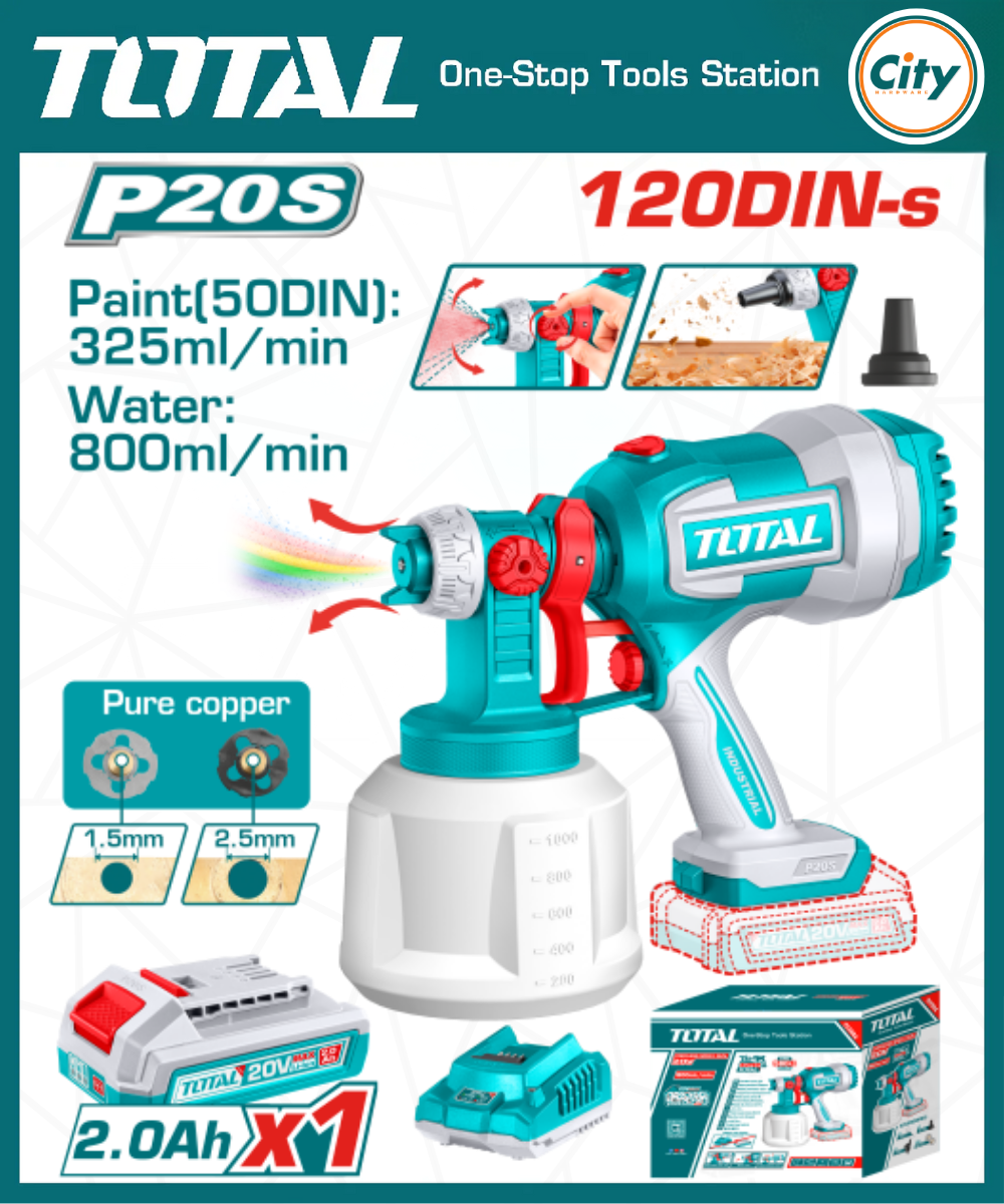 20V 1000ml কর্ডলেস স্প্রে গান মেশিন TOTAL TSGLI20042_img_0
