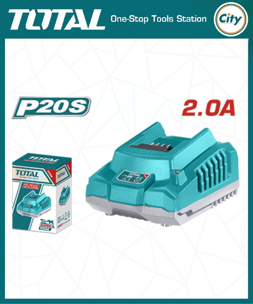 20v ফাস্ট ইন্টেলিজেন্ট চার্জার TOTAL TFCLI2001