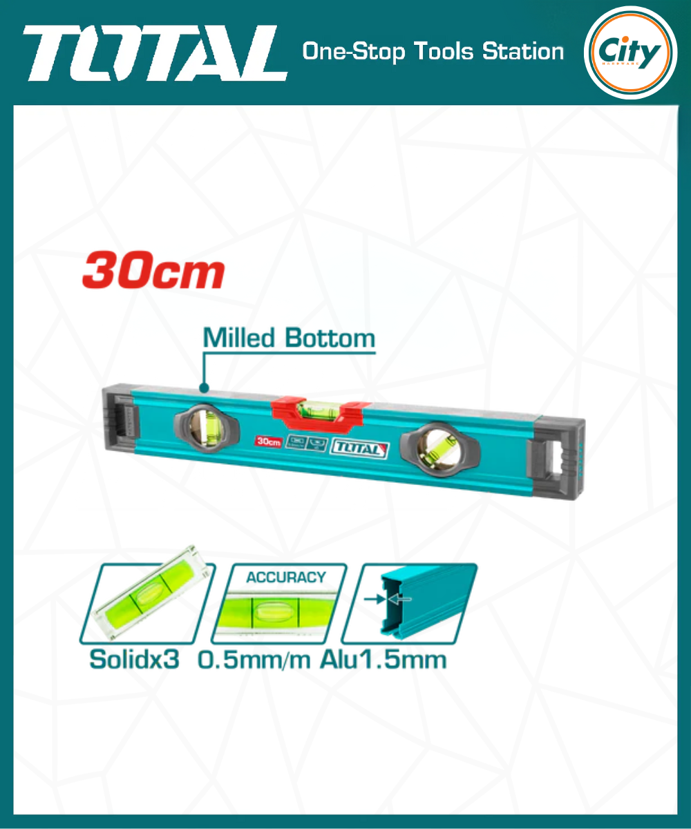 ১২ ইঞ্চি স্পিরিট লেভেল ম্যাগনেট ছাড়া TOTAL TMT23028
