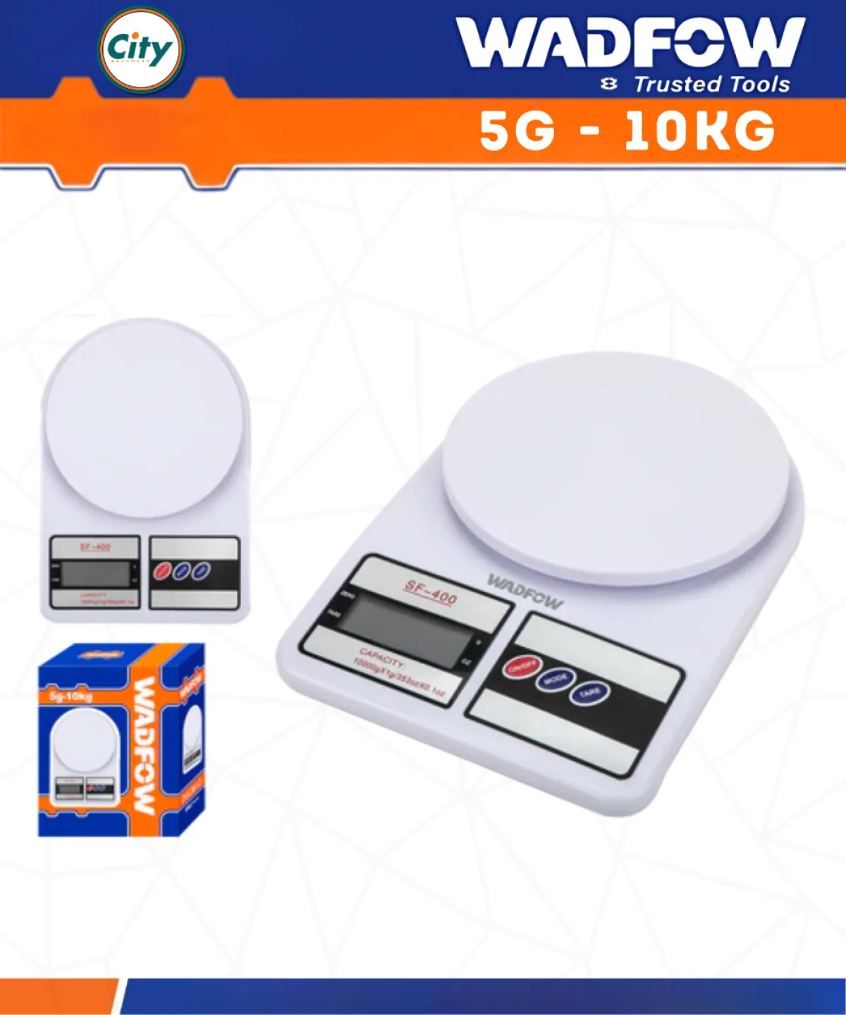 ৫ গ্রাম - ১০ কেজি ইলেকট্রনিক কিচেন স্কেল WADFOW WKE1502