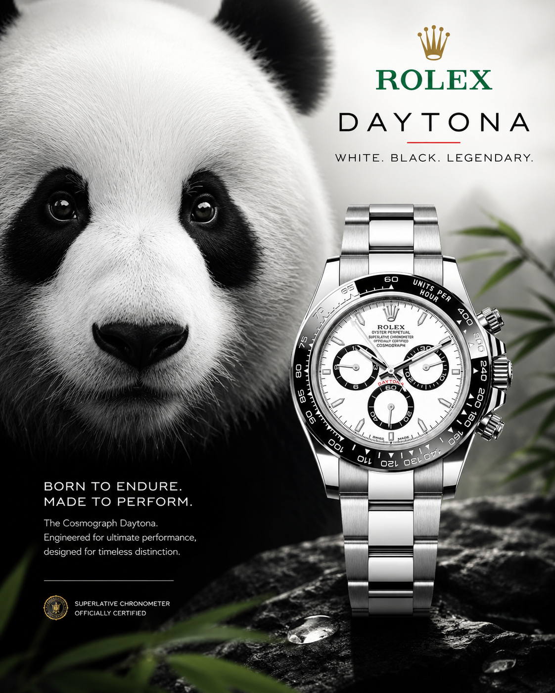 ROLEX Daytona Watch (Panda)