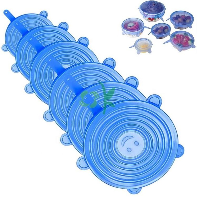 6Pcs Silicone Stretch Lids Reusable Food Storage_img_1