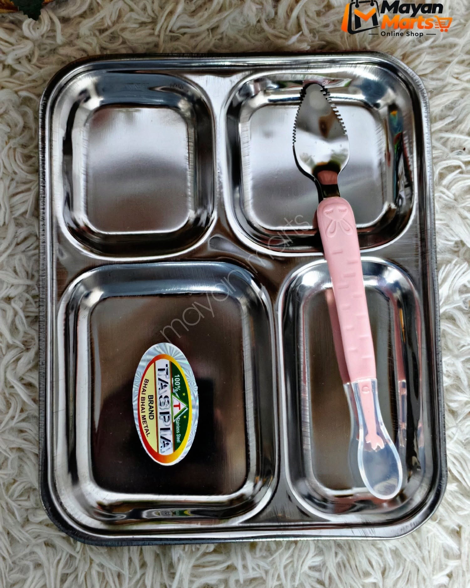 4 Compartment Stainless Steel Lunch Box