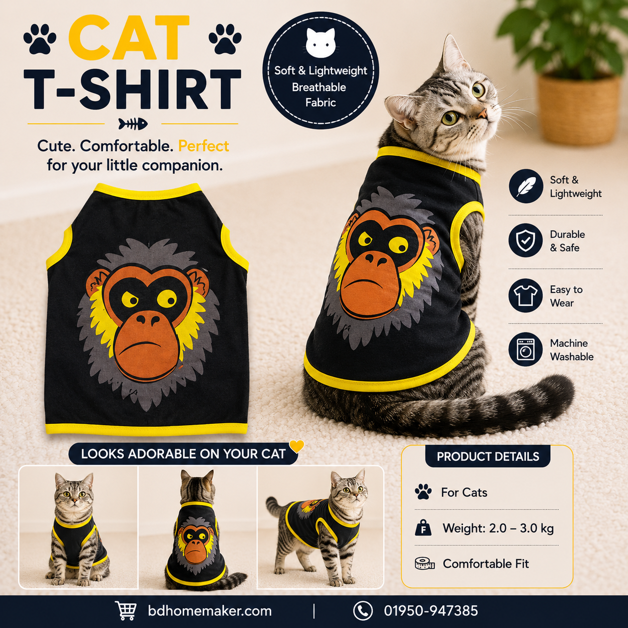 cat t-shirt (2.5,2.3 kg)_img_0