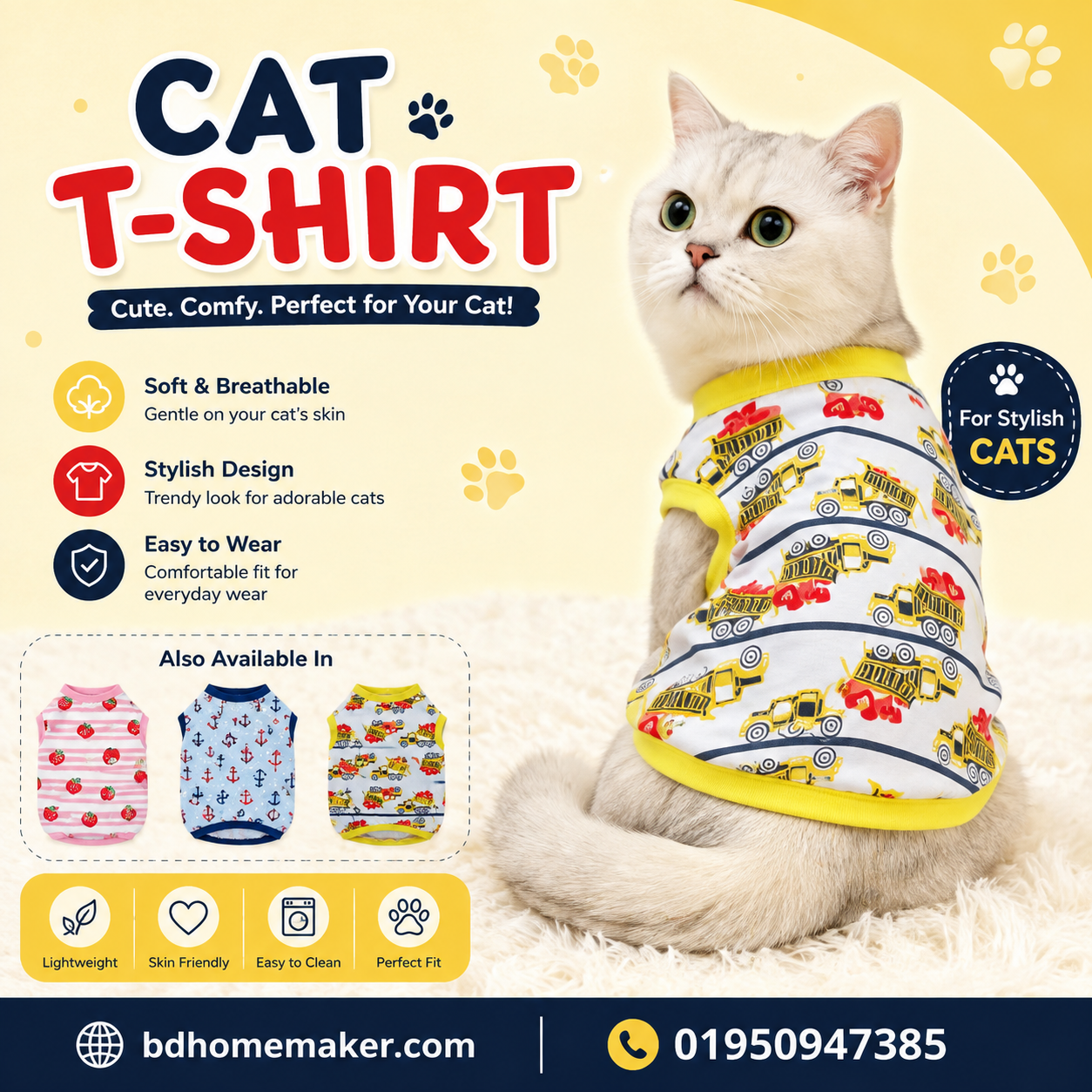 Cat t-shirt (4,2.3 kg, 800gm)_img_0