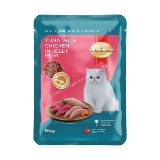 Smartheart cat pouch adult 1 + tuna with chicken in jelly 85g_img_0