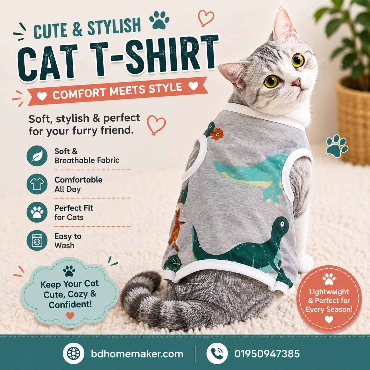 cat t-shirt (700 gm,3 kg)_img_0
