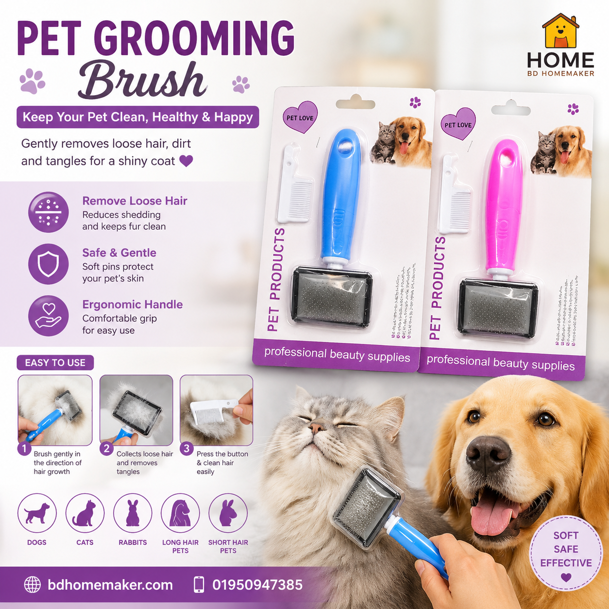 Grooming brush with comb_img_0
