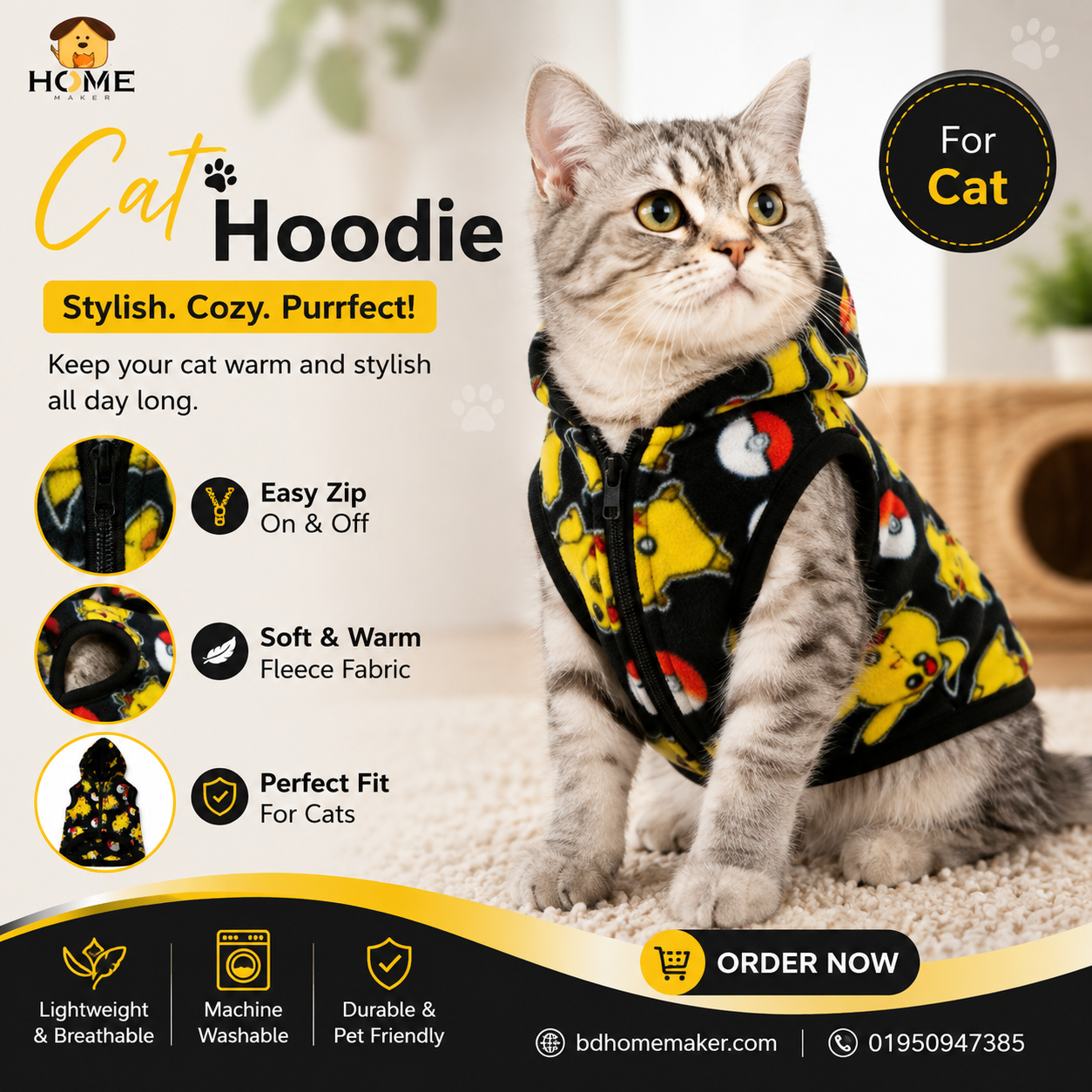 Cat hoodie pikachu 4 kg_img_0